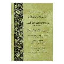 Douche nuptiale vintage, feuille victorien de vign bristol