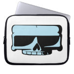 Douille bleue d'ordinateur portable de crâne housses pour ordinateur portable