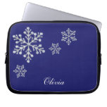 Douille bleue d'ordinateur portable de flocons de  trousses pour ordinateur portable