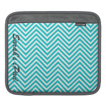 Douille bleue et blanche d'iPad de Chevron housses ipad
