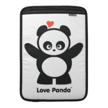 Douille d'air de Panda® Macbook d'amour Poches Macbook Air