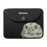 Douille de MacBook personnalisée par hibou argenté Poche Pour Macbook Pro