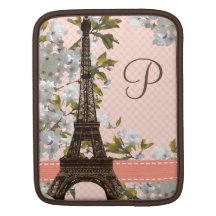 Douille décorée d'un monogramme d'iPad de Tour Eif Housses iPad