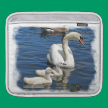 Douille d'iPad de ~ de famille de cygne housses ipad