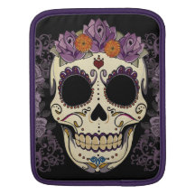 Douille d'iPad vintage de crâne et de roses Housses iPad