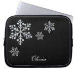 Douille noire d'ordinateur portable de flocons de  trousse pour ordinateur portable