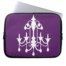 Douille pourpre d'ordinateur portable de lustre trousse ordinateur