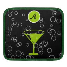 Douille verte d'ipad de BOISSONS et de bulles Poches iPad