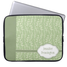 Douille verte personnalisée d'ordinateur portable  housses ordinateur portable