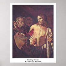 Douter de Thomas par Gerard Van Honthorst Posters