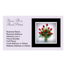 Douzaine fleuristes élégant de mariage de bouquet  cartes de visite personnelles