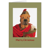DR068 Shar Pei, Joyeux Noël Carte De Vœux