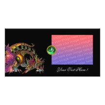 DRAGO, monogramme vert de jade Carte Avec Photo