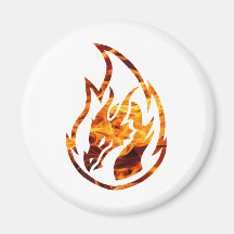 Dragon 1 de flamme aimants
