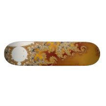 Dragon blanc - art de fractale skateboards customisés