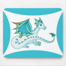 Dragon bleu Mousepad de glace Tapis De Souris