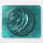 Dragon celtique bleu Mousepad Tapis De Souris