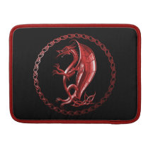 Dragon celtique rouge poches pour macbook