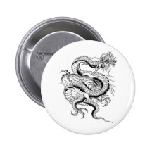 Dragon chinois chanceux badge avec épingle