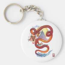 Dragon chinois modifié porte-clefs