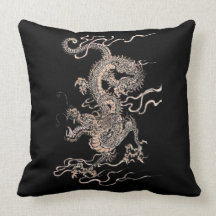 Dragon chinois oreillers