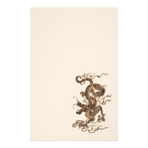 Dragon chinois papier à lettre customisé