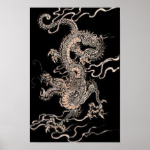 Dragon chinois posters