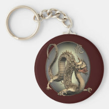 Dragon chinois vintage porte-clés