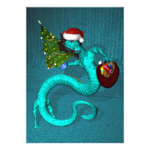 Dragon cyan cartons d'invitation