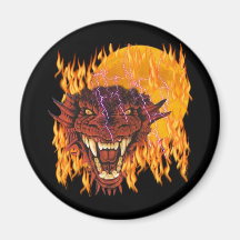 Dragon de lune magnets pour réfrigérateur