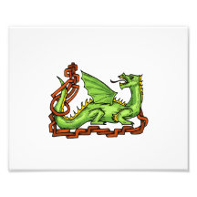 Dragon de style celtique et rope.png photo sur toile