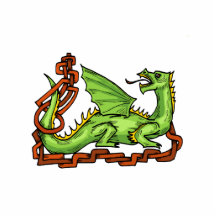 Dragon de style celtique et rope.png découpage en acrylique