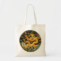 Dragon d'or brodé par antiquité chinoise de zodiaq sacs