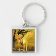 Dragon d'or Keychain Porte-clé