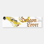 Dragon enroulé d'or adhésif pour voiture