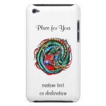 Dragon et globe frais de symbole de tatouage de ba étuis barely there iPod