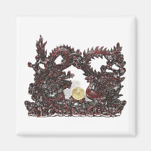 Dragon et Phoenix de Feng Shui Magnets Pour Réfrigérateur