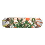 Dragon et Soleil Levant Skateboard