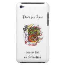 Dragon frais d'oriental de symbole de tatouage de  étuis iPod touch