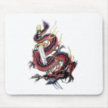 Dragon japonais Katana de Sui Riu Tapis De Souris