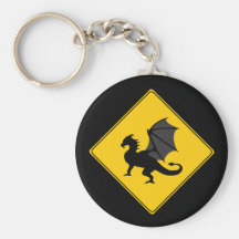 Dragon Keychain de signe de route Porte-clé