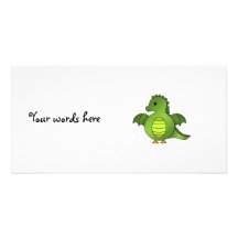 Dragon mignon de bébé cartes avec photo