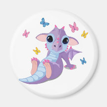 Dragon mignon de bébé magnets