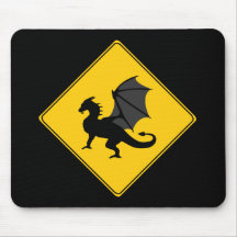 Dragon Mousepad de signe de route Tapis De Souris