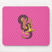 Dragon rose tapis de souris