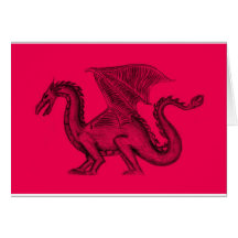 Dragon roses vifs cartes