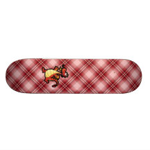 Dragon rouge de bande dessinée de plaid plateaux de planche à roulettes