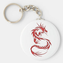 Dragon rouge de tatouage porte-clés
