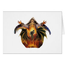 Dragon sorcier cartes de vœux