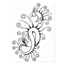Dragon tourbillonnant cartes postales